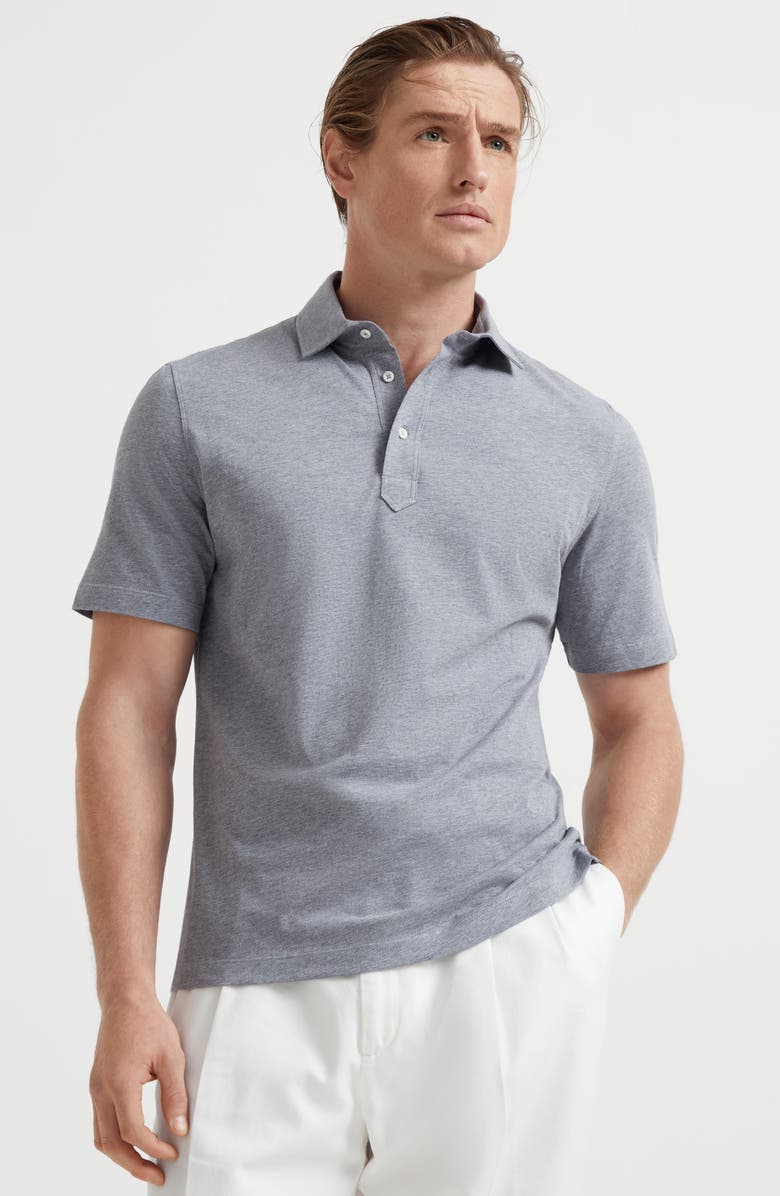 Brunello Cucinelli Polo with shirt collar, Alternate, color, 