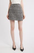 Theory High Waist Tweed Miniskirt
