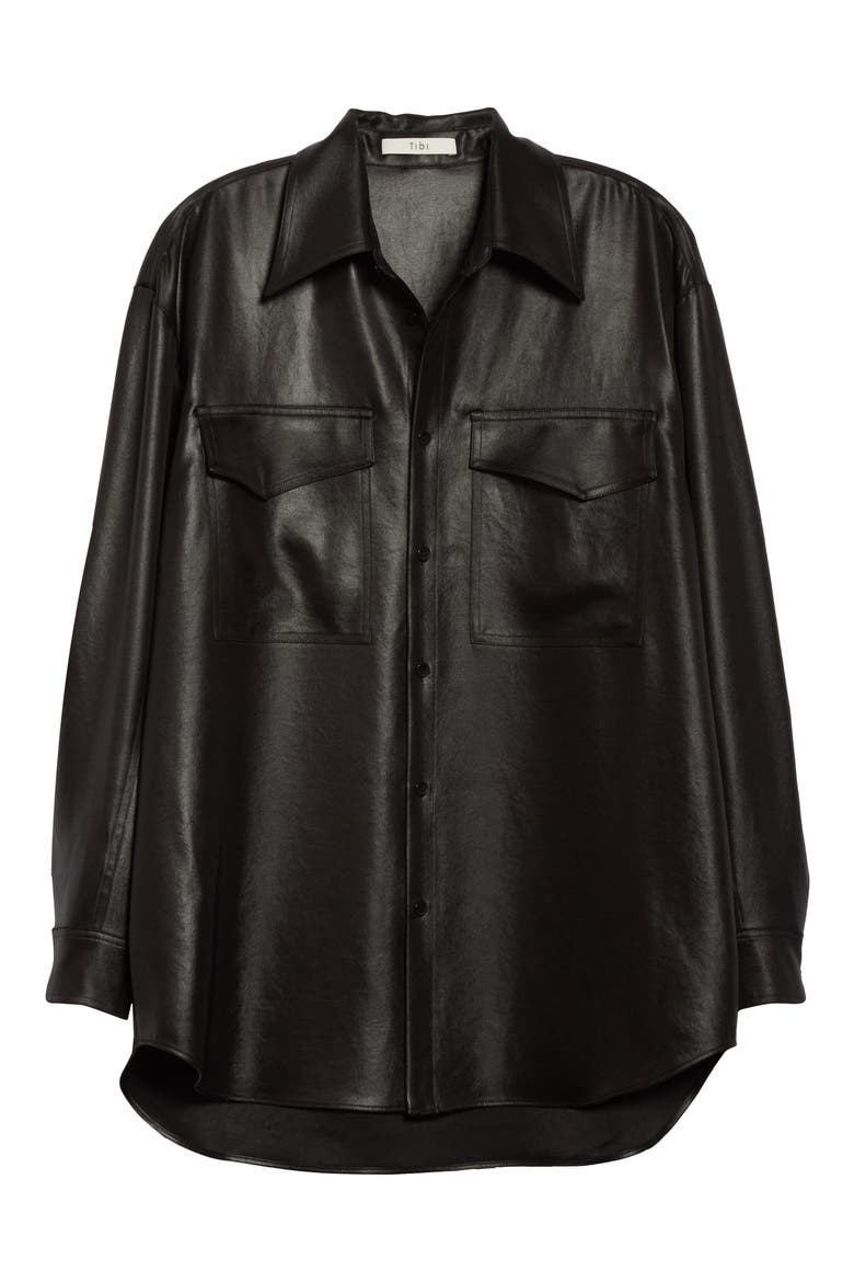 Celia Origami Sleeve Satin Shirt, Alternate, color, BLACK