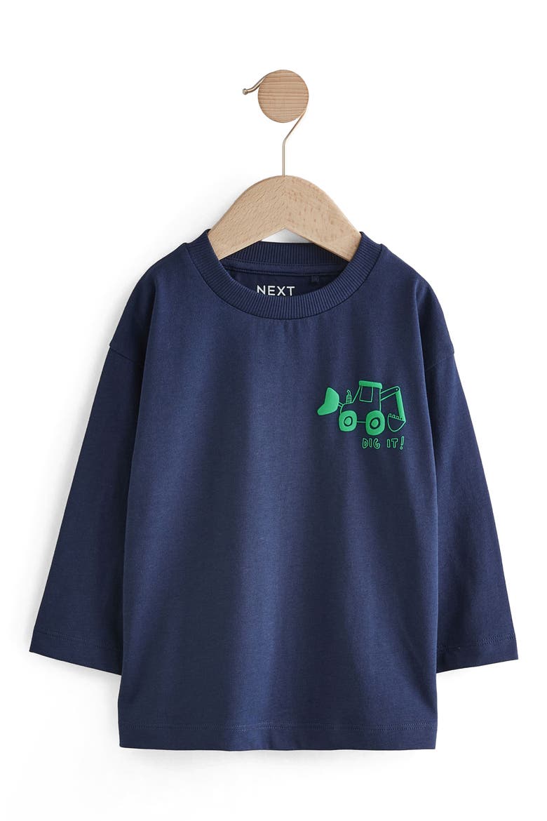 Kids' Tractor Cotton Long Sleeve Graphic T-Shirt, Main, color, BLUE