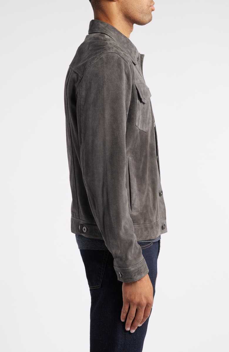 AG Dart Suede Trucker Jacket, Alternate, color, Berlin Steel