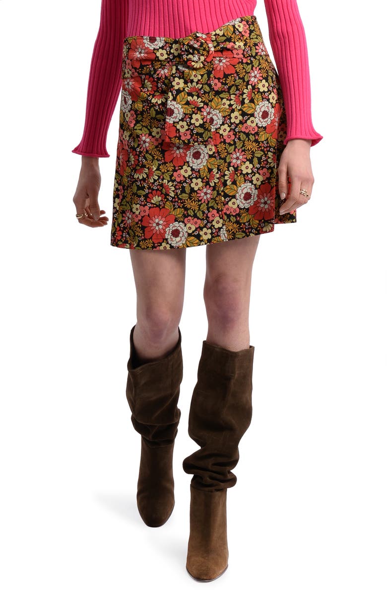 Molly Bracken Abby Print Belted Miniskirt, Main, color,