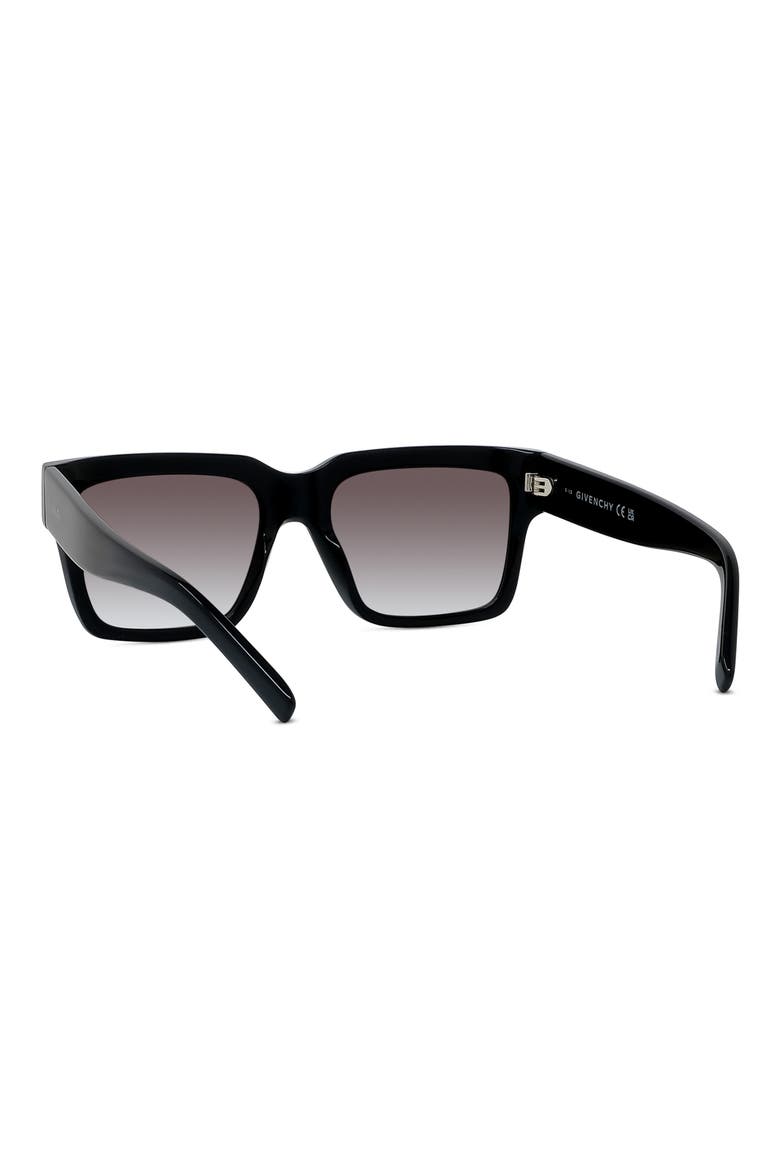 GV Day Square Sunglasses, Alternate, color, SHINY BLACK / GRADIENT SMOKE