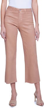 L'AGENCE Wanda Raw Hem Crop Jeans