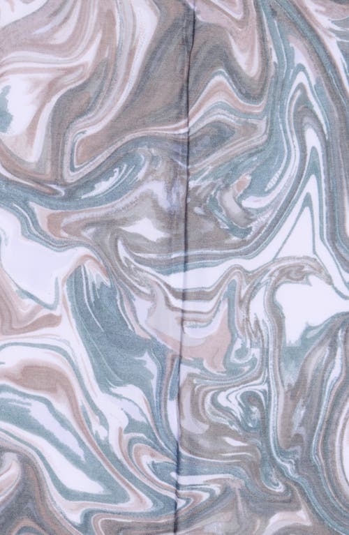 Area Stars Swirl Print Scarf In Blue