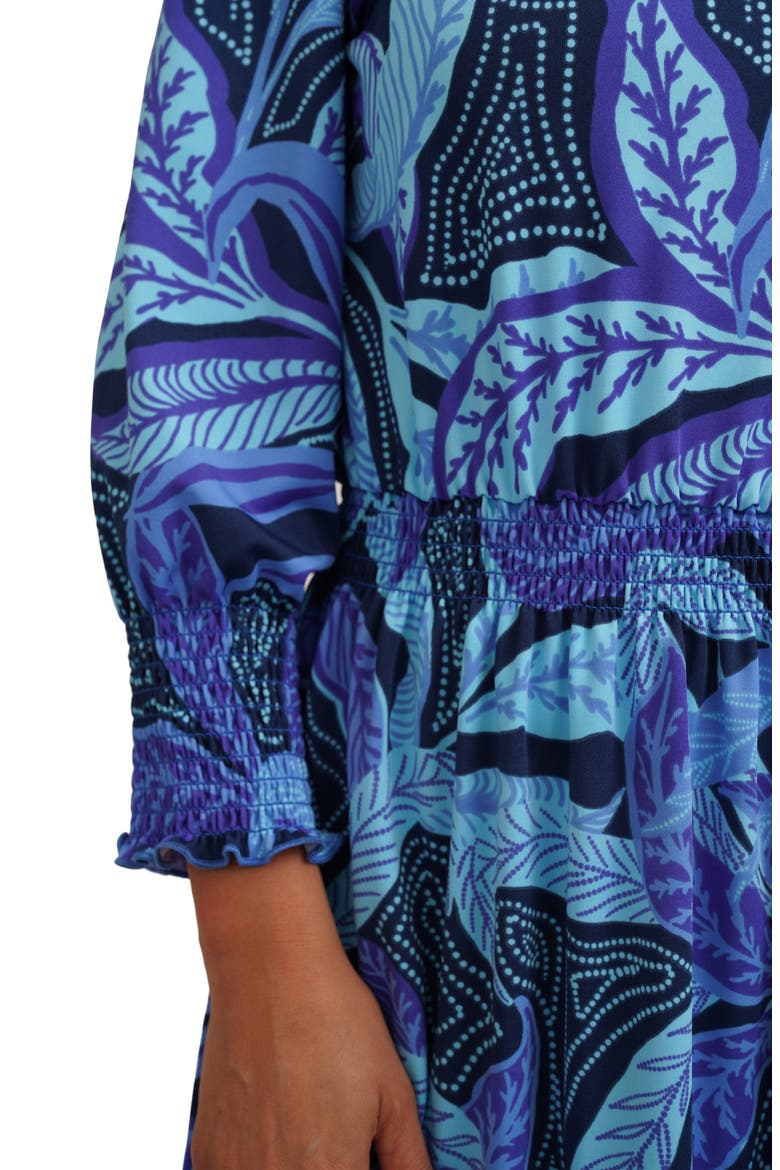 Print A-Line Dress, Alternate, color, JOHANNA DENIM