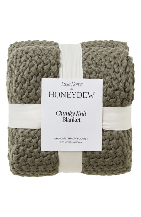 Chunky Knit Throw Blanket