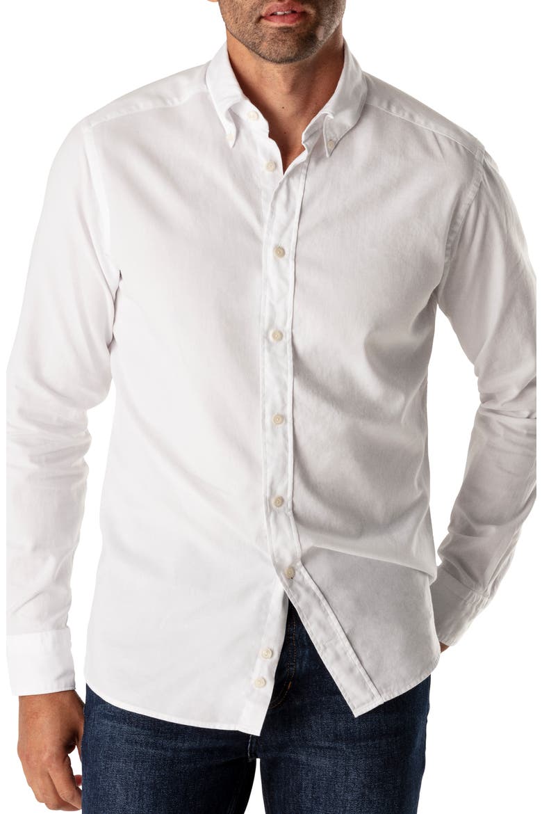 Slim Fit Oxford Shirt, Main, color, WHITE