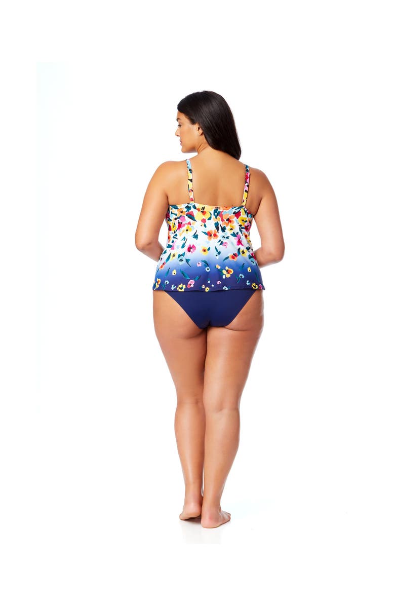 Anne Cole Plus Women's Plus Riviera Floral Easy Triangle Tankini Swim Top, Alternate, color, Gradient Floral