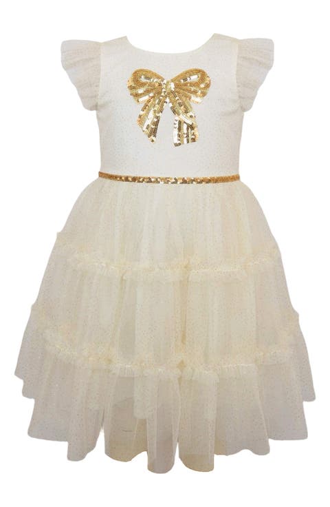 Kids' Glitter Tiered Skirt Dress (Little Kid)