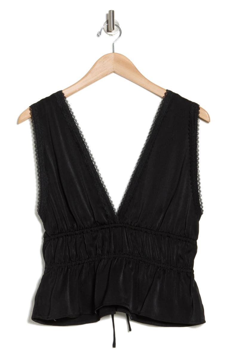 WAYF Lace Trim Tank, Alternate, color, Black