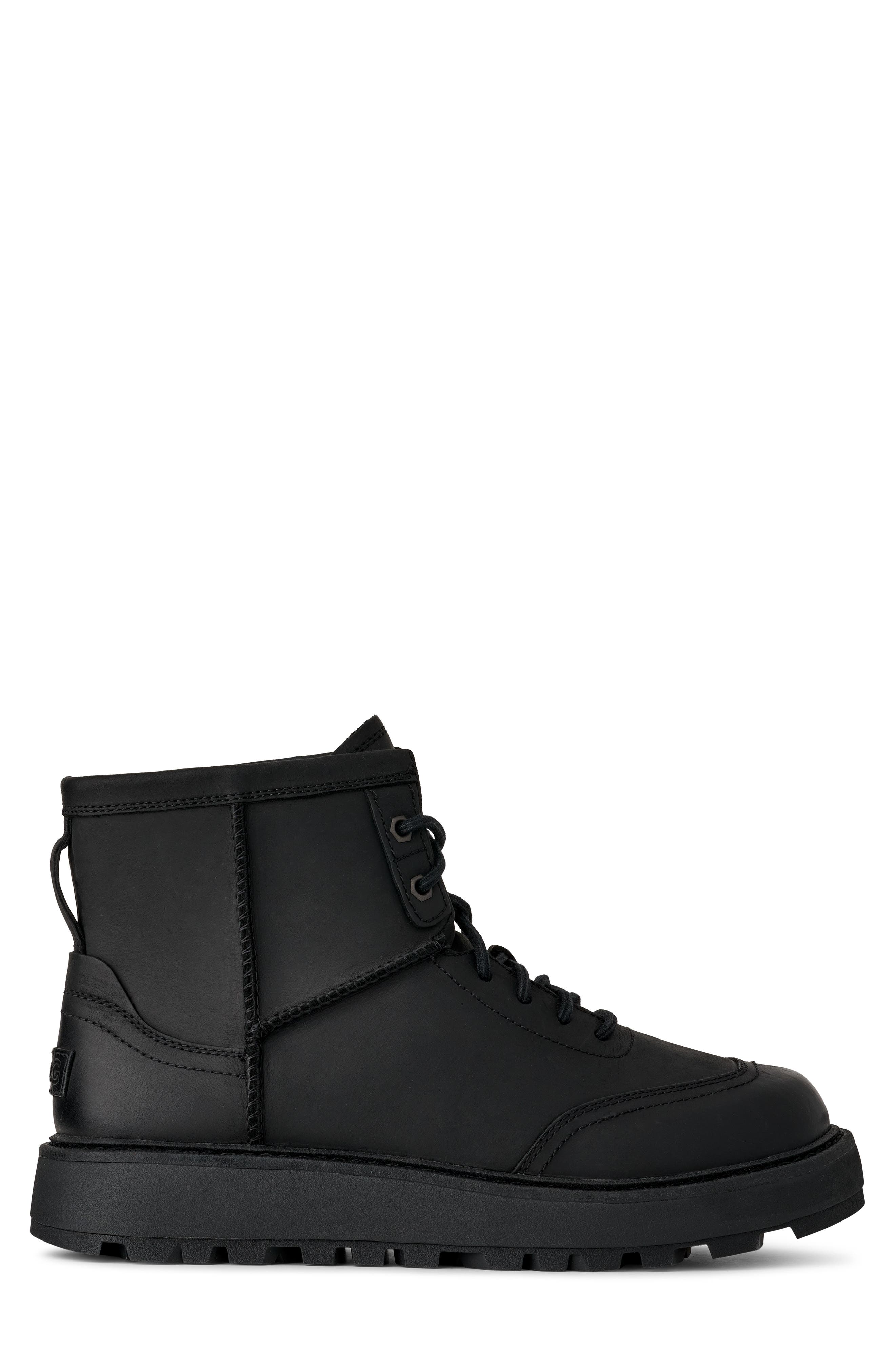 UGG<sup>®</sup> Idyllwild Lace-Up Boot, Alternate, color, Black / Black