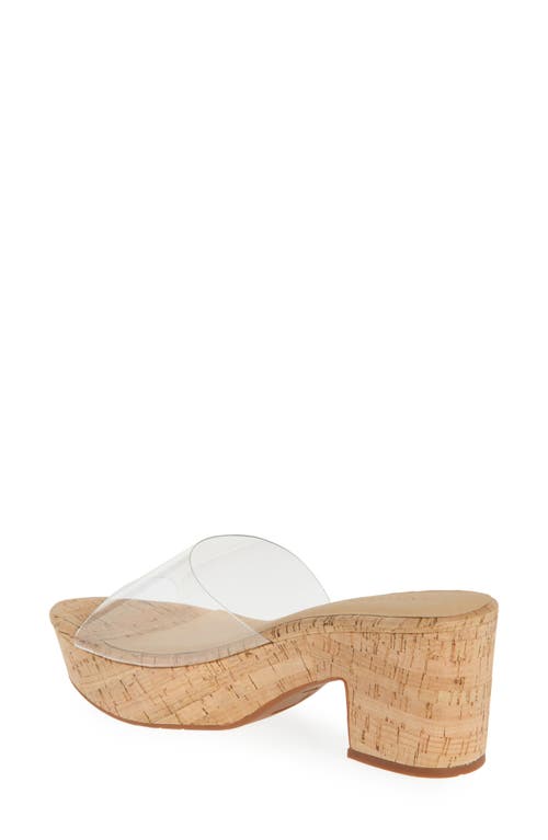 Chocolat Blu Vika Platform Slide Sandal In Clear Vinyl