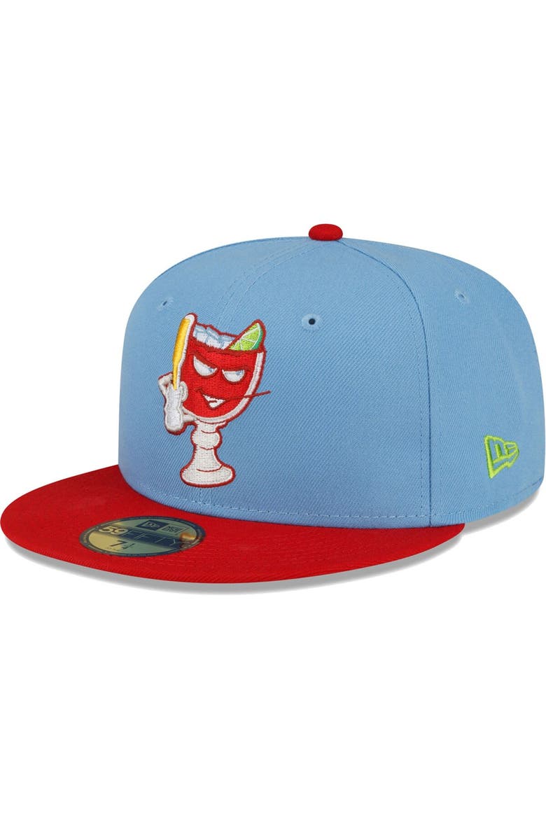 Men's New Era Red Reno Aces Copa De La Diversion 59FIFTY Fitted Hat, Alternate, color, Light Blue