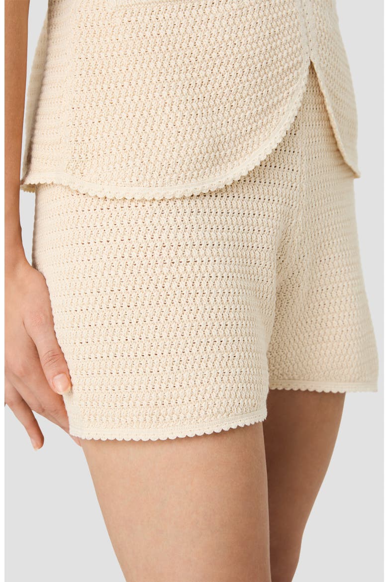 Mozart Open Stitch Shorts, Alternate, color, ECRU