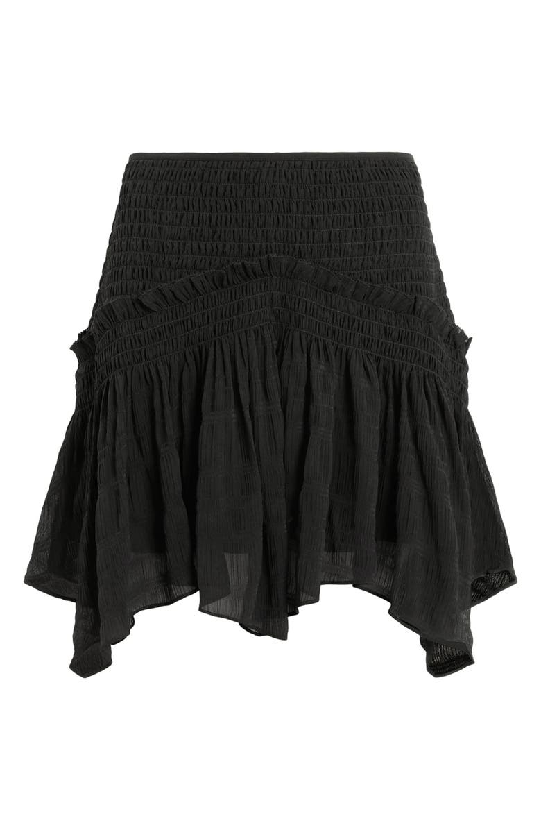 AllSaints Pamela Asymmetric Skirt, Alternate, color, Black