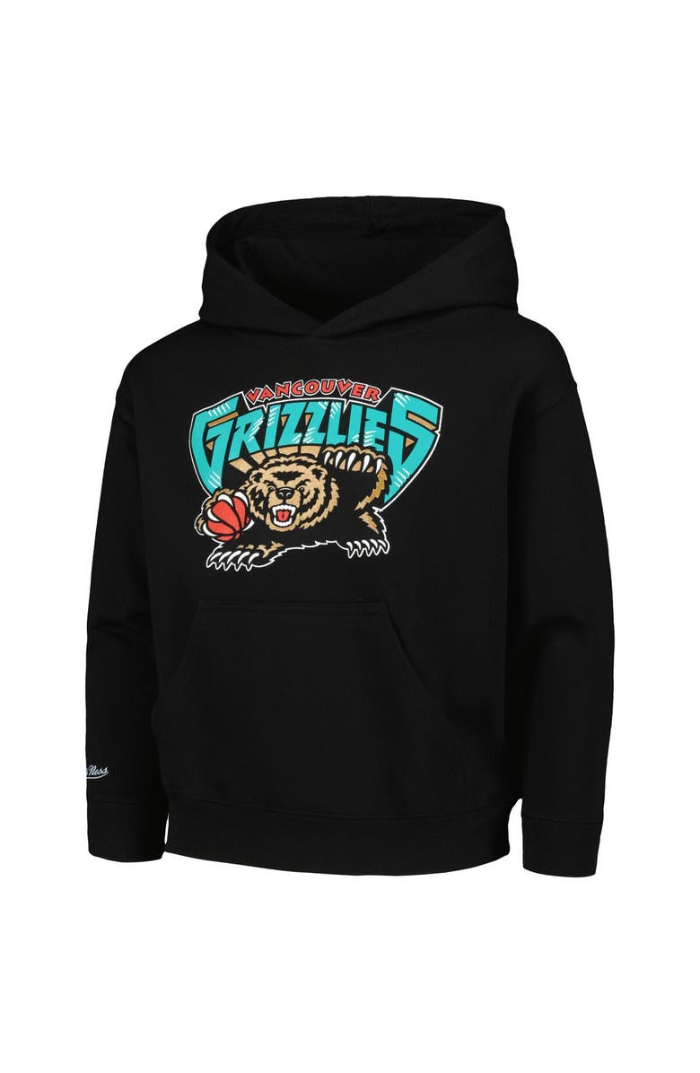 Mitchell & Ness Youth Mitchell & Ness Black Vancouver Grizzlies Hardwood Classics Retro Logo Pullover Hoodie, Alternate, color, Black