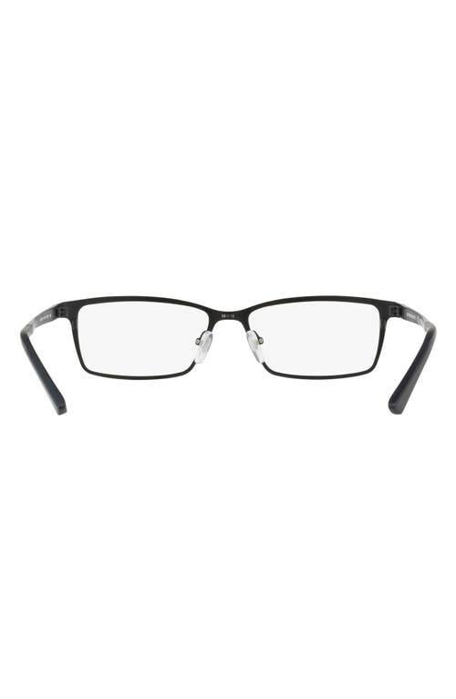Burberry 56mm Rectangular Optical Glasses In Black