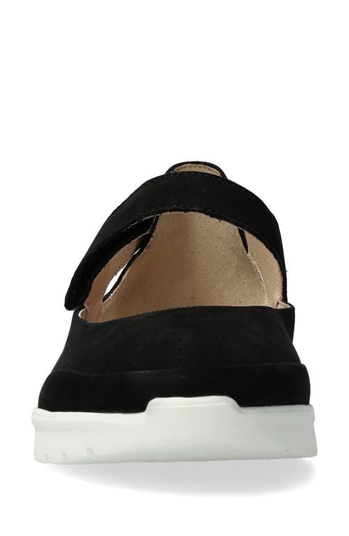 Mephisto Marsia Mary Jane Flat In Black/white