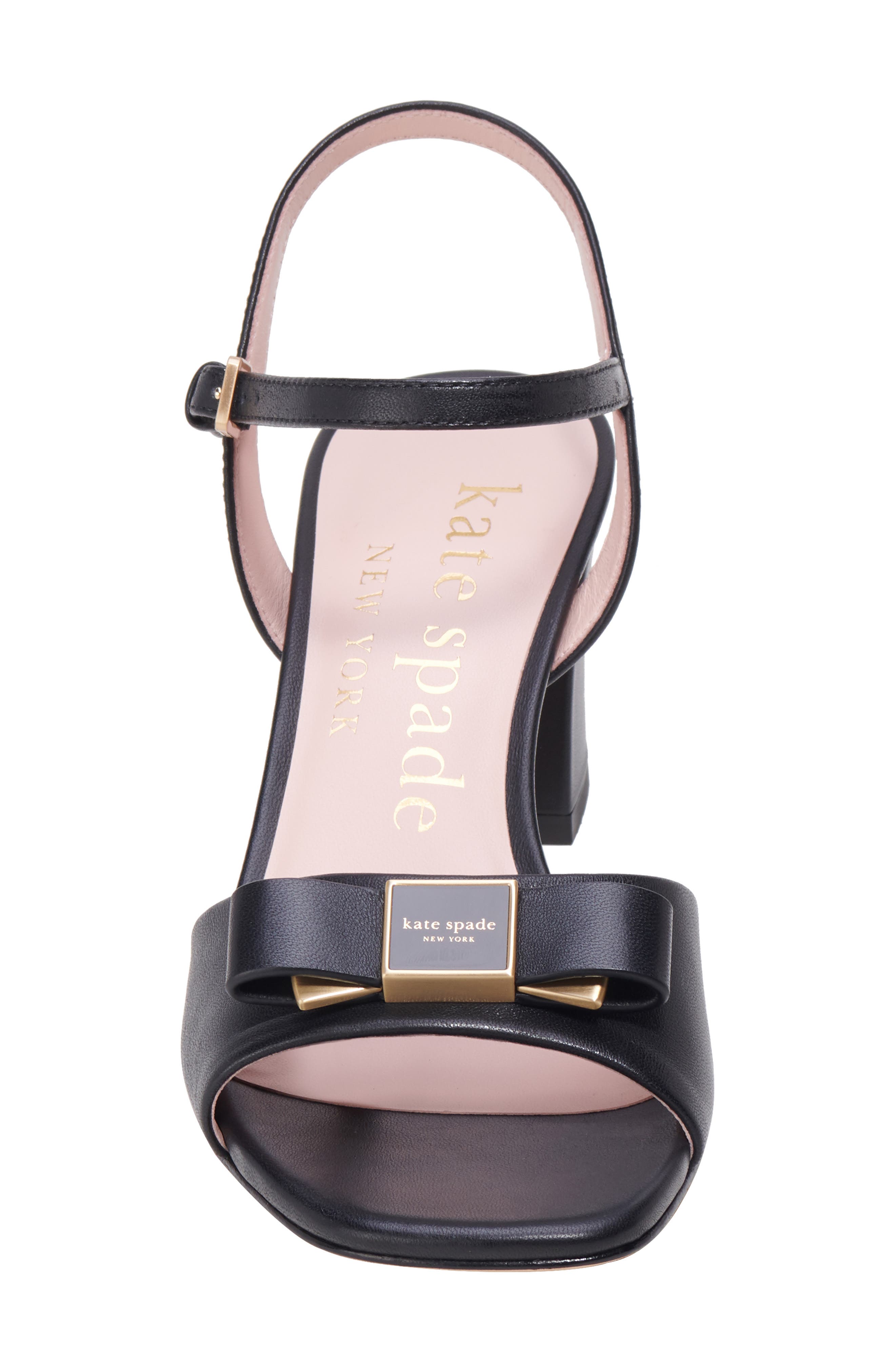 Kate Spade New York bowdie quarter strap sandal, Alternate, color, Black