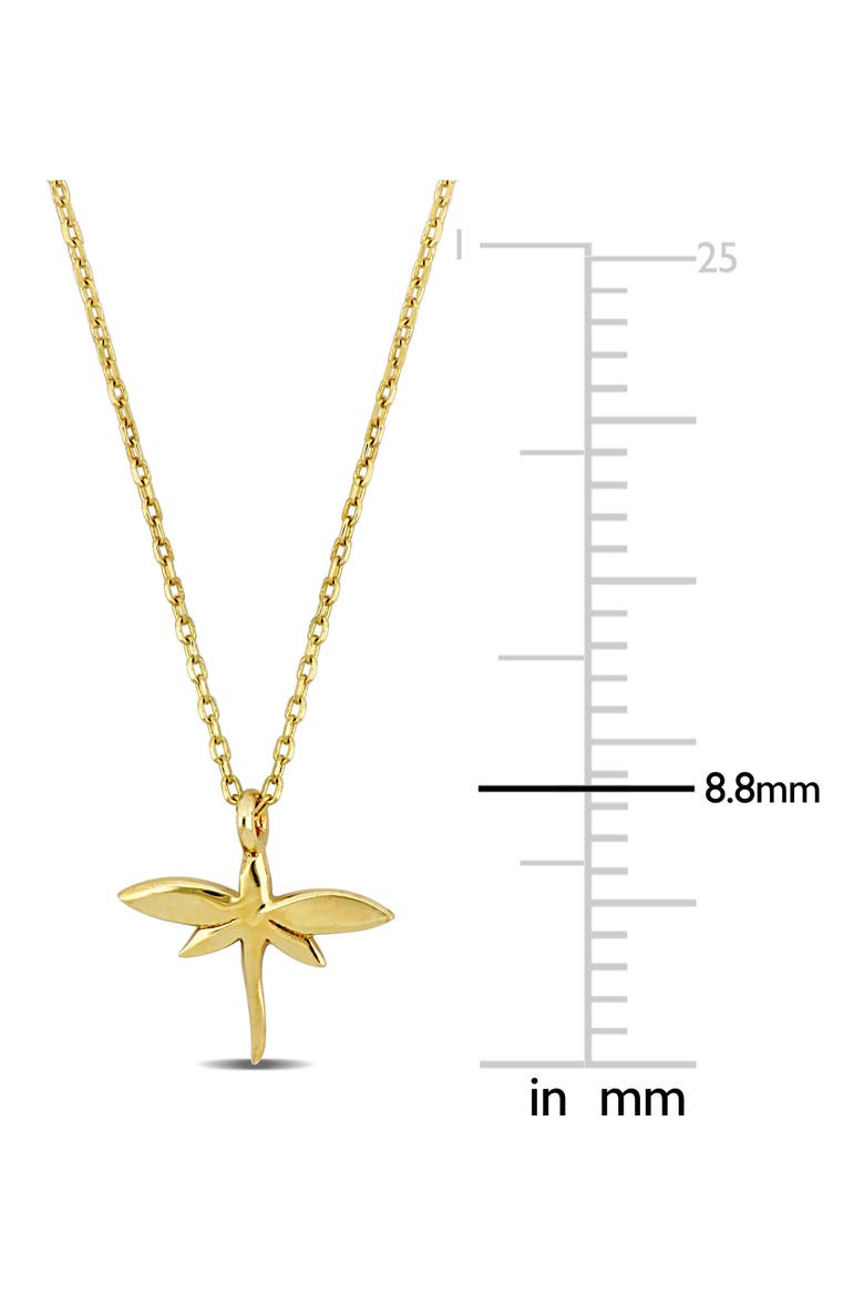 Dragonfly Pendant Necklace, Alternate, color, GOLD