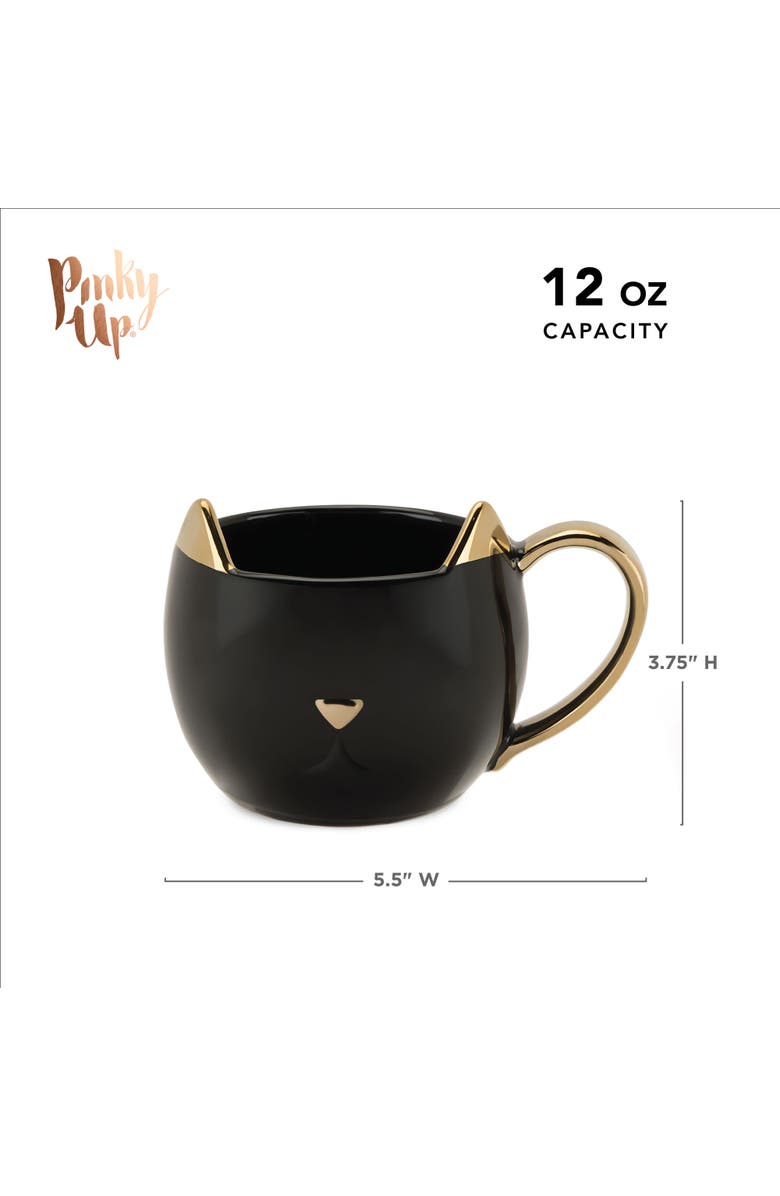 Pinky Up (Accessories) Chloe Cat Mug, Alternate, color, Black