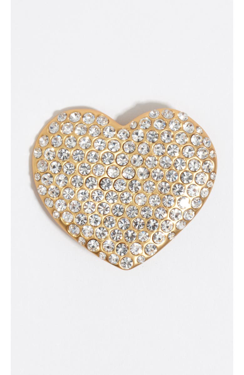 Bimba y Lola Maxi Crystal Heart Earrings, Alternate, color, 