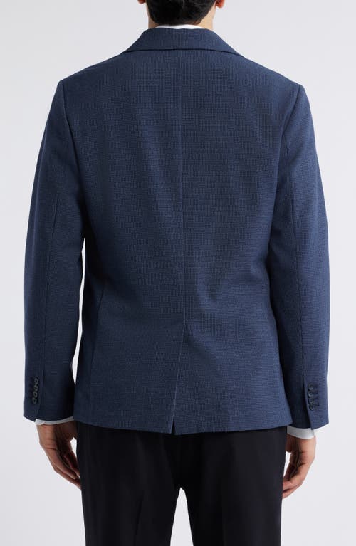 Mizzen + Main Mizzen+main Watson Microcheck Wrinkle Resistant Stretch Flannel Sport Coat In Blue