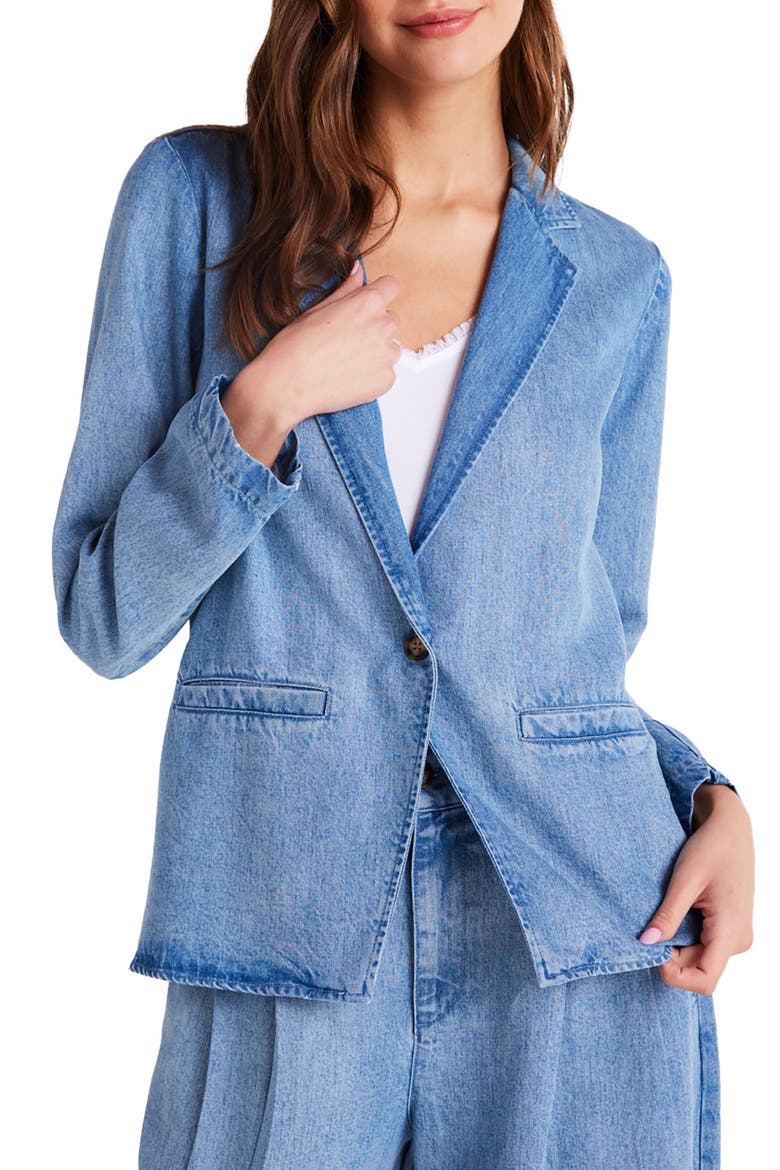 Jagger One-Button Denim Blazer, Main, color, VINTAGE HORIZON WASH