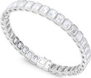 HauteCarat Emerald Cut Lab Created Diamond Tennis Bracelet