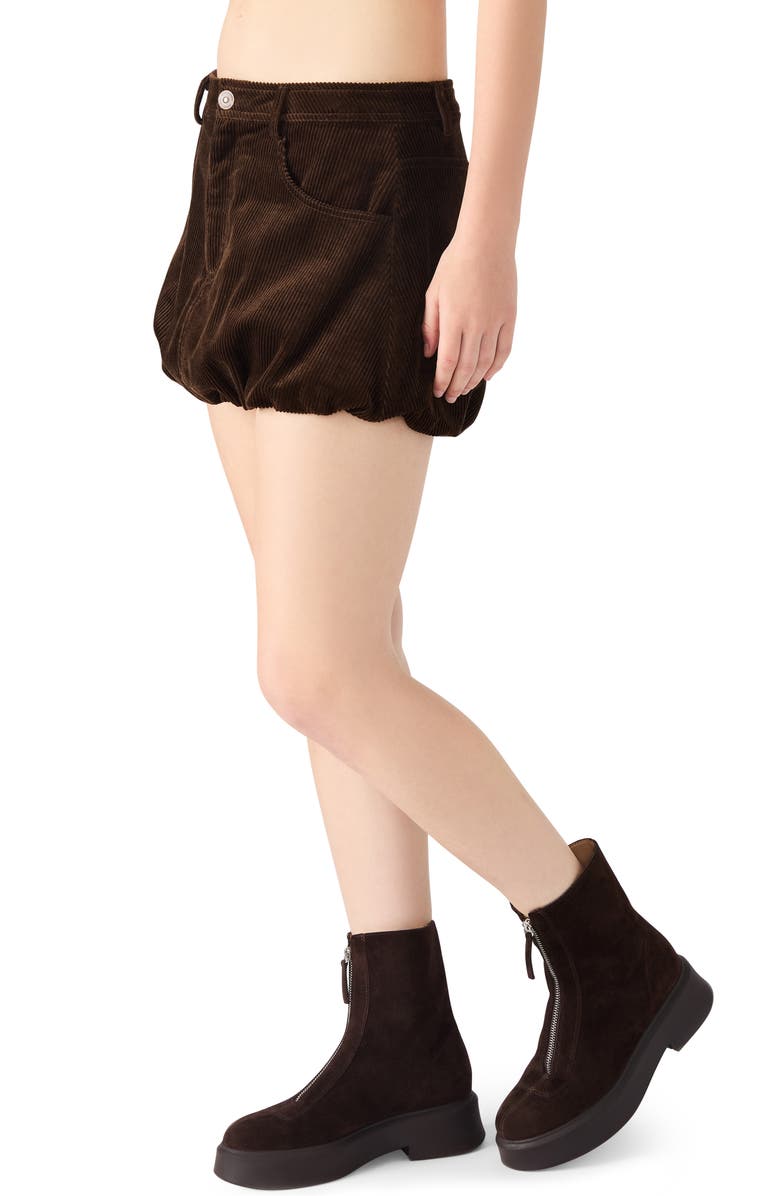 Steve Madden Simona Corduroy Bubble Skirt, Alternate, color, Dark Espresso