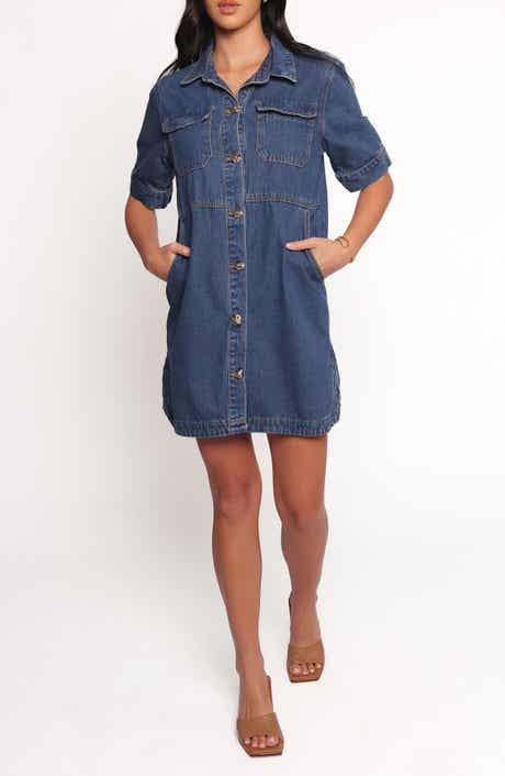 Petal & Pup Fleming Denim Mini Shirtdress