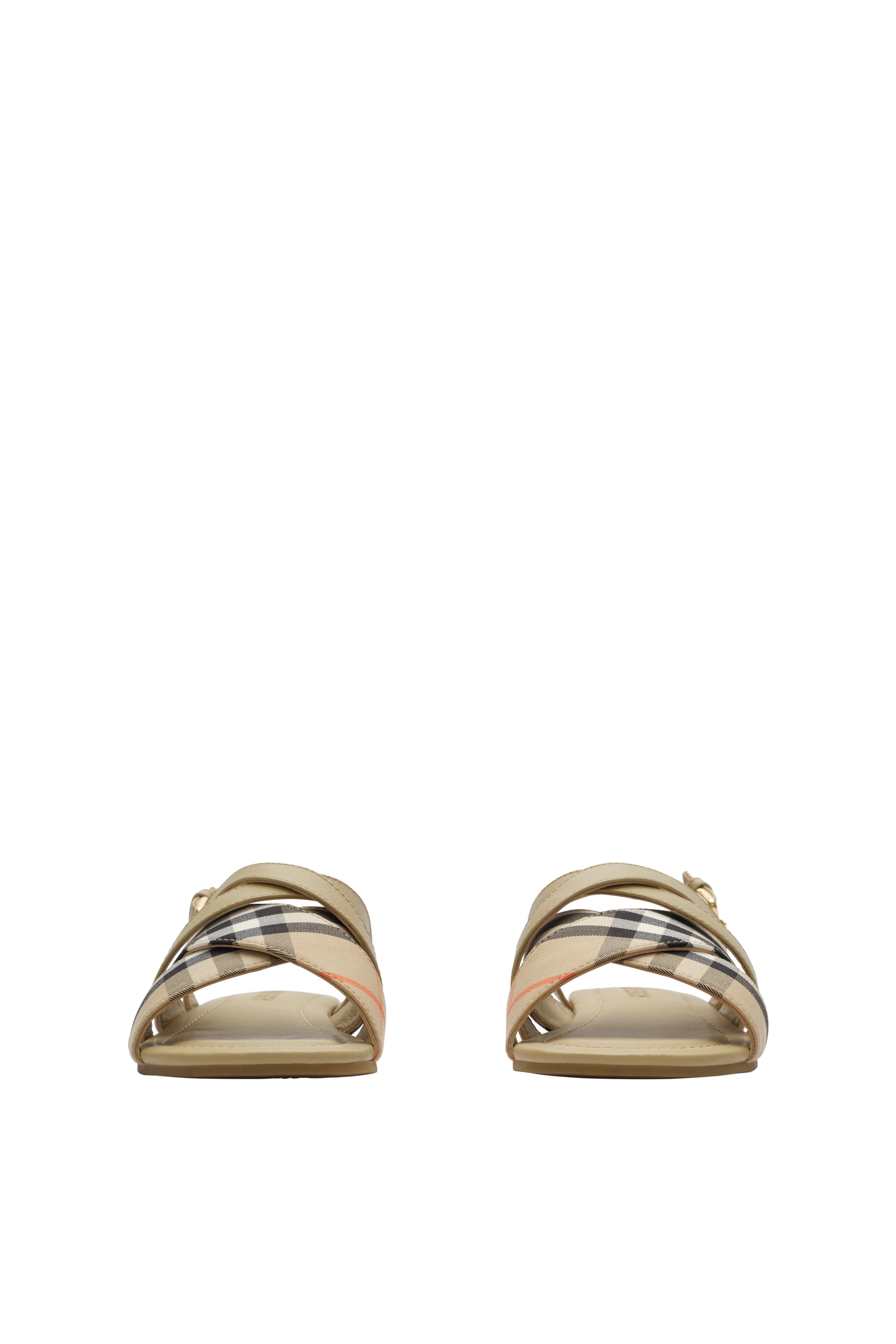 Burberry Check Sandals, Alternate, color, 