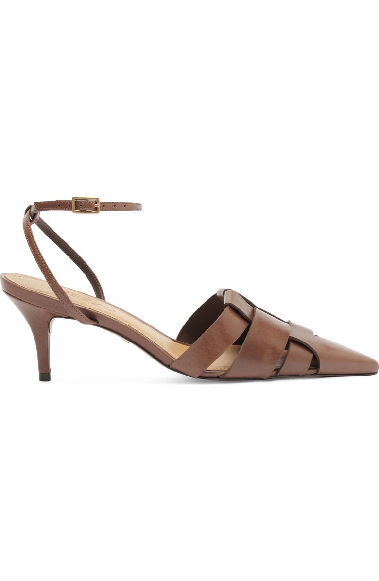 Arezzo Marissa Ankle Strap Pointed Toe Pump, Alternate, color, New Cocoa