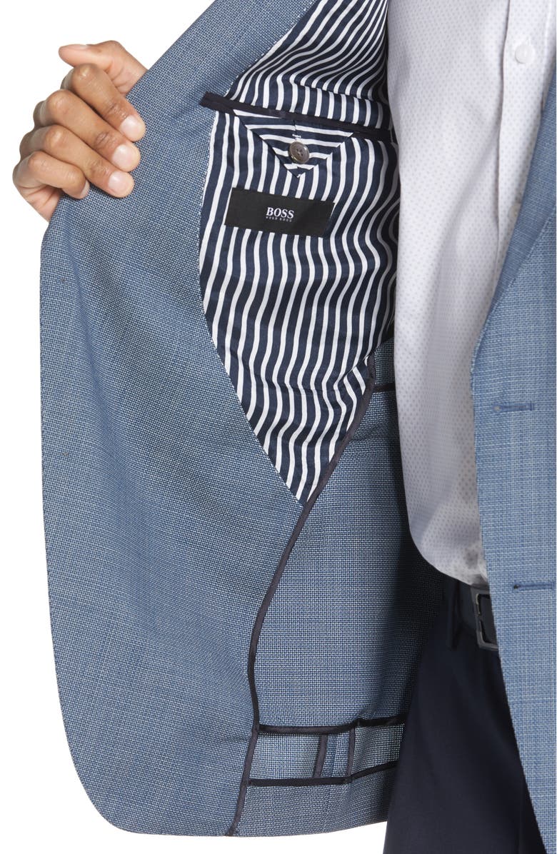 BOSS Hartlay Trim Fit Wool Blazer, Alternate, color, 