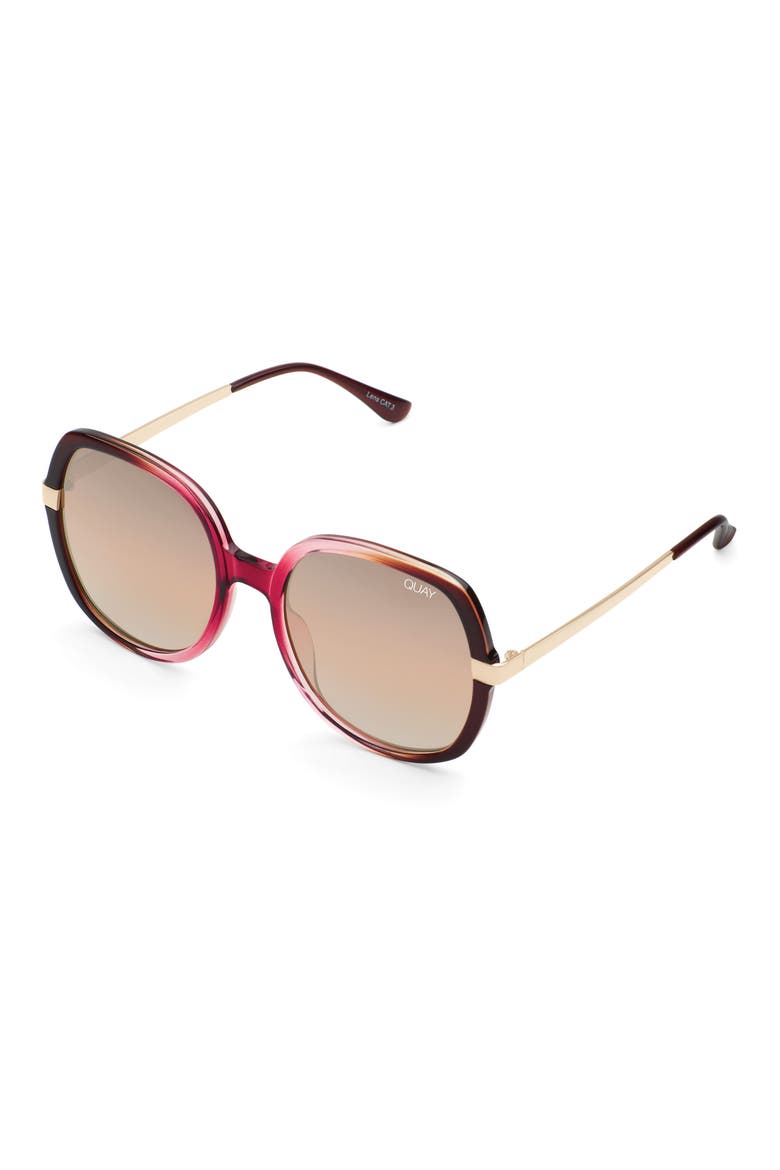 Australia Gold Dust 55mm Square Sunglasses, Alternate, color, OFF PINK/ BROWN