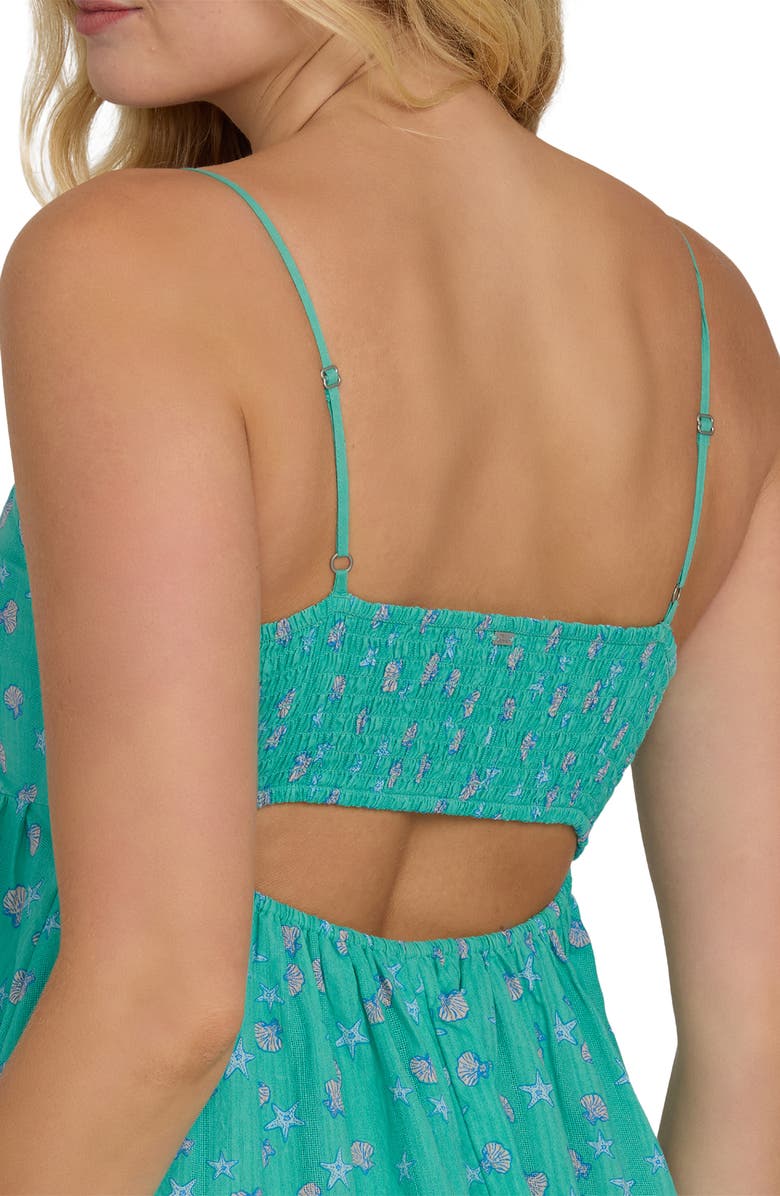 Billabong Island Heat Cover-Up Minidress, Alternate, color, Green Tropics