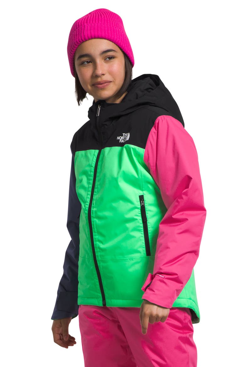 Kids' Freedom Waterproof Insulated Hooded Jacket, Main, color, CHLOROPHYLL GREEN/ TNF BLACK
