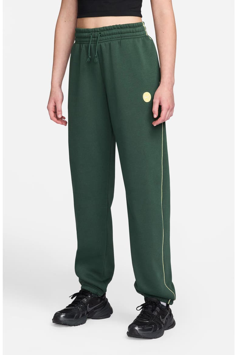 Brushed Fleece Wide Leg Sweatpants, Main, color, 323 FIR/ALBSTR