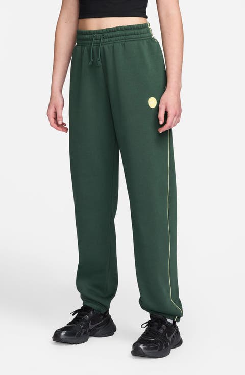 Brushed Fleece Wide Leg Sweatpants