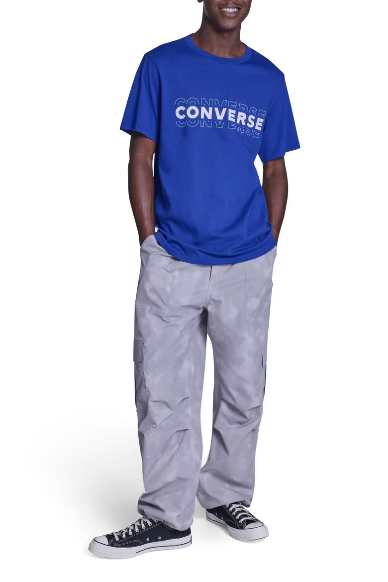 Outlines T-Shirt, Alternate, color, CONVERSE BLUE