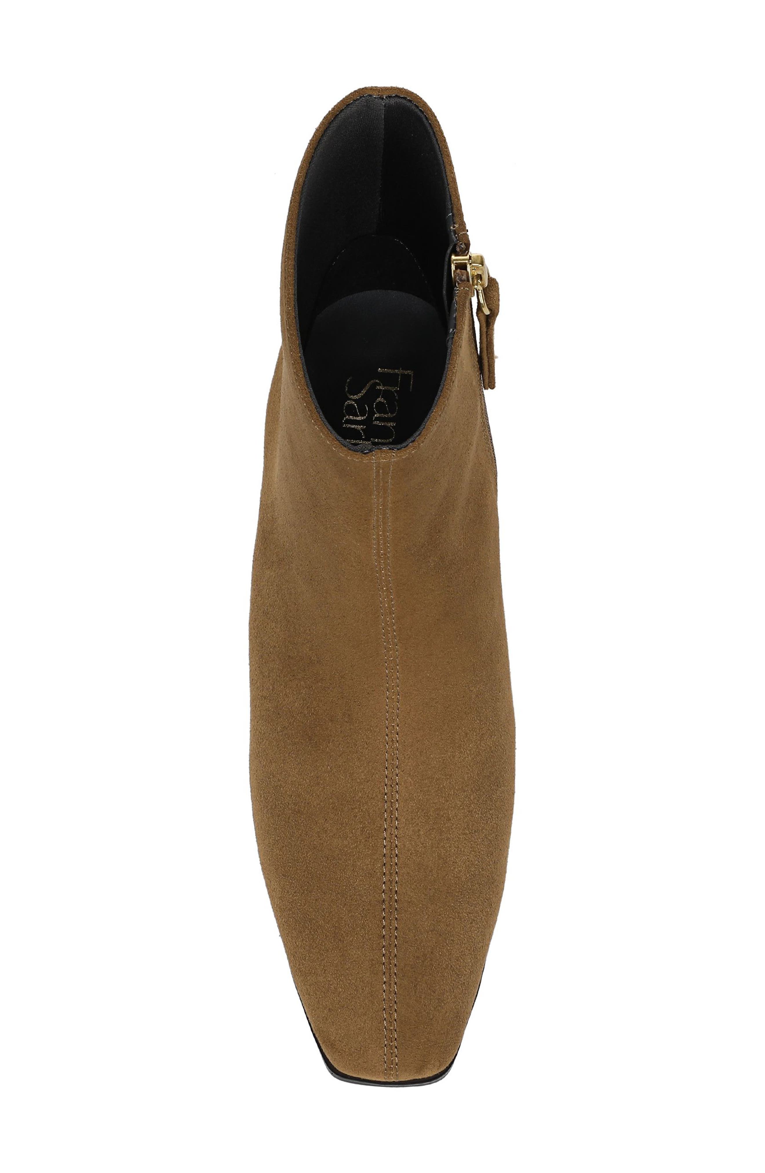 Finella Faux Leather Bootie, Alternate, color, BROWN