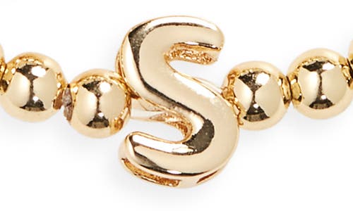 Leith 3-pack Initial Bead Bracelet In S- Clear- Gold