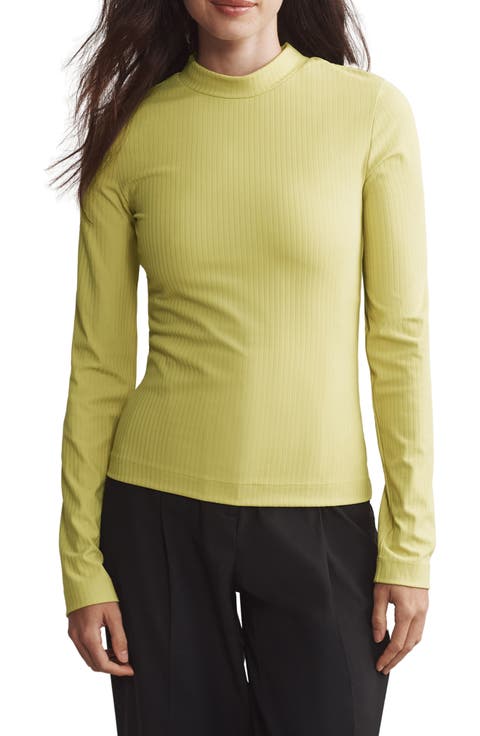 Modern Rib Mock Neck Knit Top