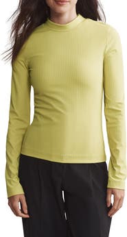 Rhone Modern Rib Mock Neck Knit Top