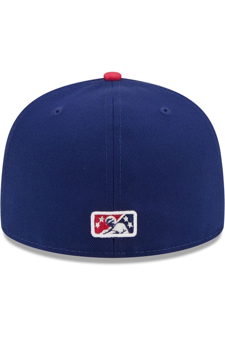 Men's New Era Navy/Coral Pointy Boots de Amarillo Copa De La Diversion 59FIFTY Fitted Hat, Alternate, color, Navy
