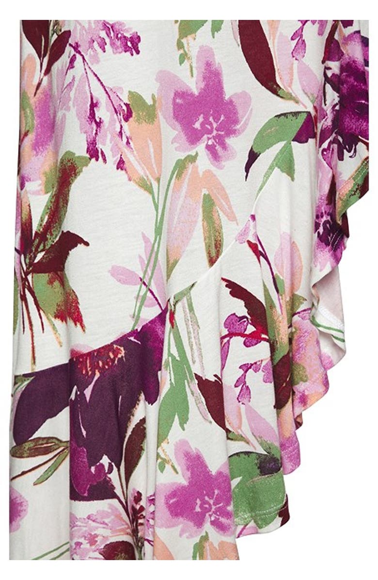 LASCANA Women's Ruffled Maxi Skirt, Alternate, color, White Printed