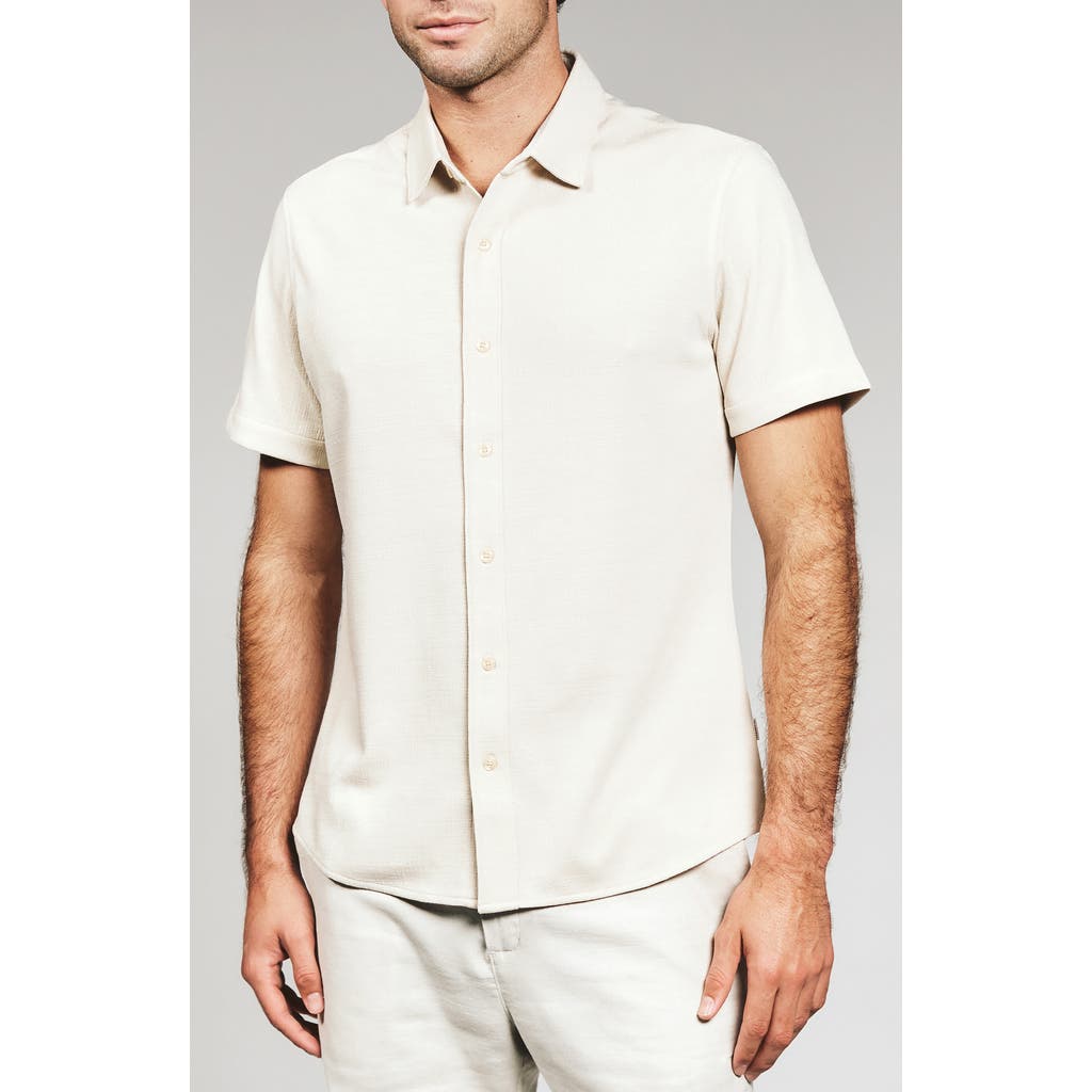 7 Diamonds Camino Short Sleeve Knit Button-up Shirt In Multi