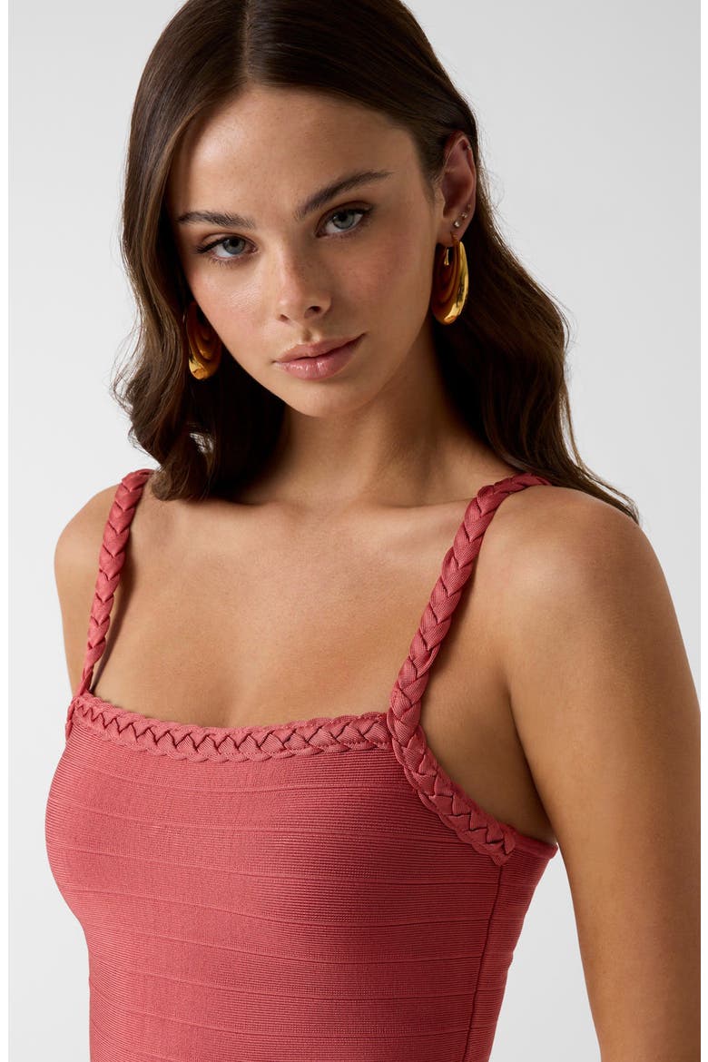Gwen Bandage Minidress, Alternate, color, DARK RED