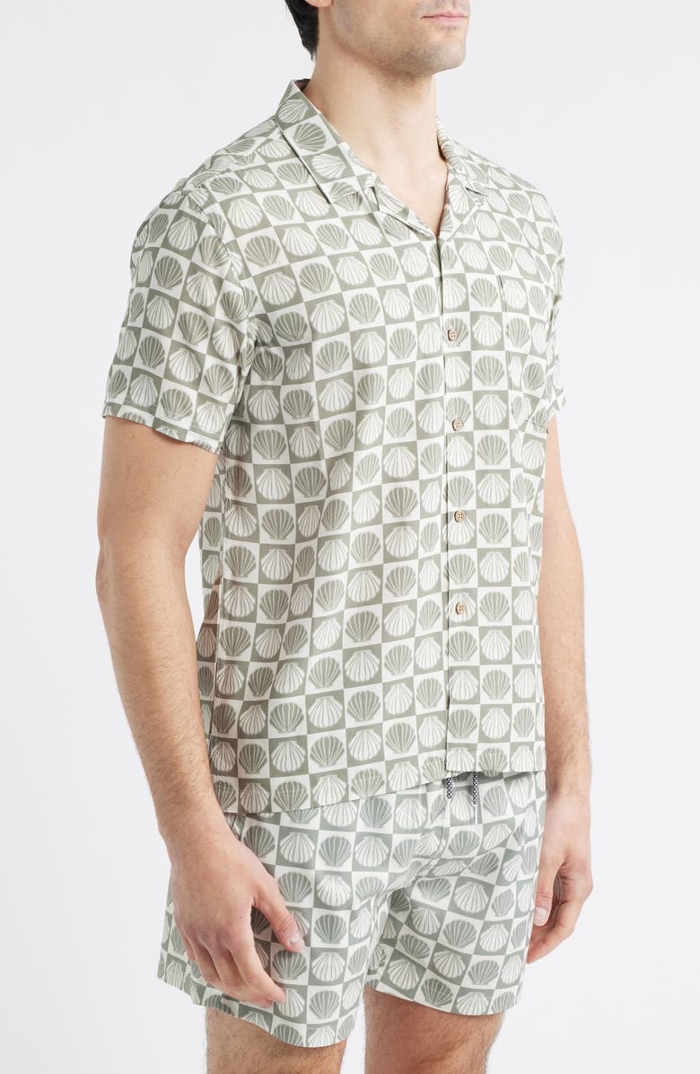 Boardies Seashell Print Camp Shirt, Alternate, color,